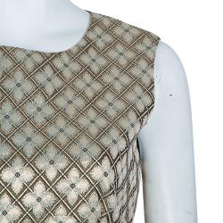 Pre Owned Diane Von Furstenberg Gold Carrie Two Dress S