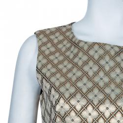 Pre Owned Diane Von Furstenberg Gold Carrie Two Dress S