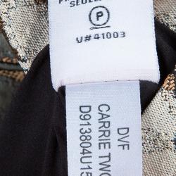 Pre Owned Diane Von Furstenberg Gold Carrie Two Dress S