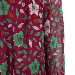 Pre Owned Diane Von Furstenberg Floral Print Davi Top L