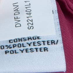 Pre Owned Diane Von Furstenberg Floral Print Davi Top L