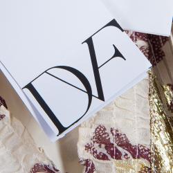 Pre Owned Diane Von Furstenberg Cream Printed Layla Dress XL