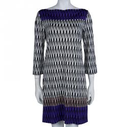 Pre Owned Diane Von Furstenberg Multicolor Printed Silk Jersey Ruri Dress L