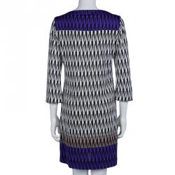 Pre Owned Diane Von Furstenberg Multicolor Printed Silk Jersey Ruri Dress L