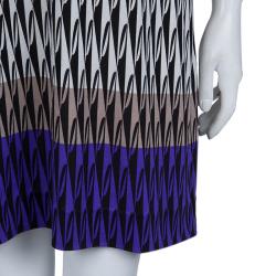 Pre Owned Diane Von Furstenberg Multicolor Printed Silk Jersey Ruri Dress L
