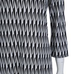 Pre Owned Diane Von Furstenberg Multicolor Printed Silk Jersey Ruri Dress L