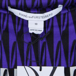 Pre Owned Diane Von Furstenberg Multicolor Printed Silk Jersey Ruri Dress L