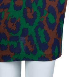 Pre Owned Diane von Furstenberg Multicolor Animal Print Savannah Wrap Dress XS