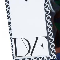 Pre Owned Diane von Furstenberg Multicolor Animal Print Savannah Wrap Dress XS