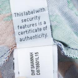 Pre Owned Diane von Furstenberg Multicolor Animal Print Savannah Wrap Dress XS