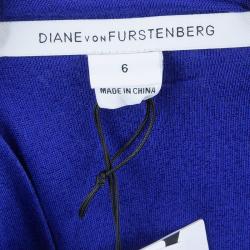 Pre Owned Diane Von Furstenberg Cobalt Blue Zarita Lace Dress M