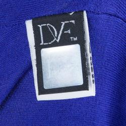 Pre Owned Diane Von Furstenberg Cobalt Blue Zarita Lace Dress M