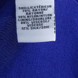 Pre Owned Diane Von Furstenberg Cobalt Blue Zarita Lace Dress M