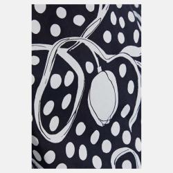 Pre Owned Diane Von Furstenberg Black/White Printed Cotton Blouse S (US 4)