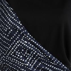 Pre Owned Diane Von Furstenberg Black Silk Tie Detail Dhalia Dress XL