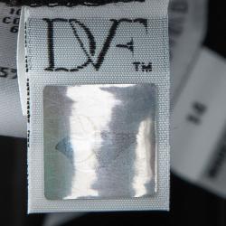 Pre Owned Diane Von Furstenberg Black Silk Tie Detail Dhalia Dress XL