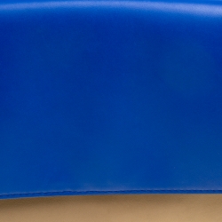 Pre Owned Diane Von Furstenberg Blue/Brown Leather Uptown Clutch