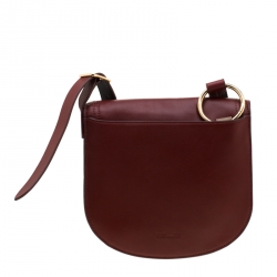 Pre Owned Diane Von Furstenberg Red Leather Crossbody Bag