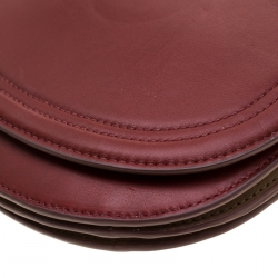 Pre Owned Diane Von Furstenberg Red Leather Crossbody Bag