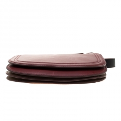 Pre Owned Diane Von Furstenberg Red Leather Crossbody Bag