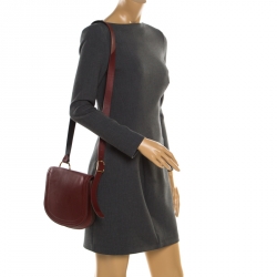 Pre Owned Diane Von Furstenberg Red Leather Crossbody Bag