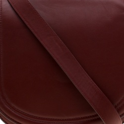 Pre Owned Diane Von Furstenberg Red Leather Crossbody Bag