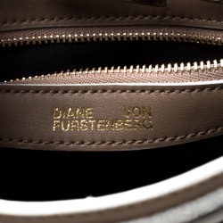 Pre Owned Diane von Furstenberg Black Leather Small Saddle Crossbody Bag