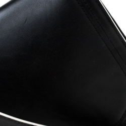 Pre Owned Diane von Furstenberg Black Leather Small Saddle Crossbody Bag