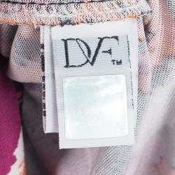 Pre Owned Diane Von Furstenberg Multicolor Printed Silk Jersey Reina Dress M