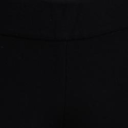 Pre Owned Diane Von Furstenberg Black Knit Elasticized Waist Stephanie Leggings S