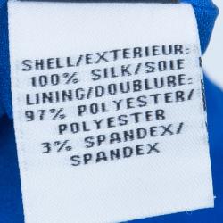 Pre Owned Diane Von Furstenberg Blue 'Catroux' Chiffon Maxi Dress M