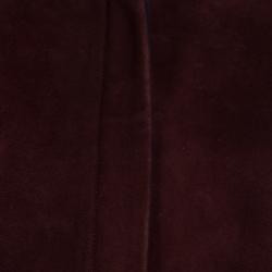 Pre Owned Diane Von Furstenberg Colorblock Wool Leather Panel Tanaquil Long Coat L