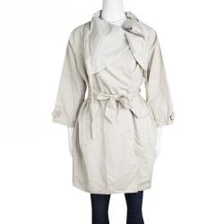 Pre Owned Diane Von Furstenberg Khaki Cotton Belted Cubby Jacket S