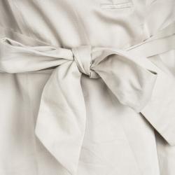 Pre Owned Diane Von Furstenberg Khaki Cotton Belted Cubby Jacket S