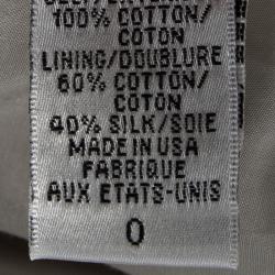 Pre Owned Diane Von Furstenberg Khaki Cotton Belted Cubby Jacket S