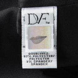 Pre Owned Diane Von Furstenberg Black Lace Paneled Sleeveless Fiorenza Dress S