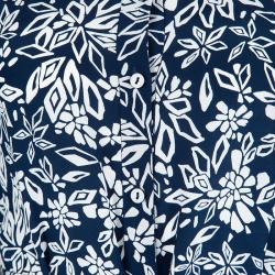 Pre Owned Diane Von Furstenberg Navy Blue Floral Printed Silk Amina Belted Maxi Shirt Dress S