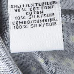 Pre Owned Diane Von Furstenberg Navy Blue Grid Print Sigourney Wrap Dress M