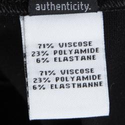 Pre Owned Diane Von Furstenberg Black Jersey New Koto Midi Skirt L