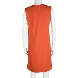 Pre Owned Diane Von Furstenberg Orange Jersey Kadijah Sleeveless Dress L