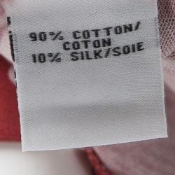 Pre Owned Diane Von Furstenberg Red and White Floral Print Faux Wrap Zoe Dress XS