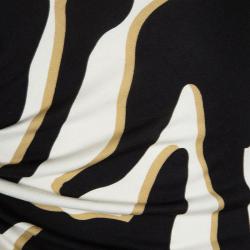 Pre Owned Diane Von Furstenberg Multicolor Printed Silk Ruched Sleeveless Glasmary Dress S