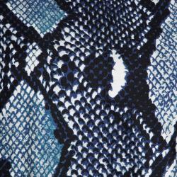 Diane Von Furstenberg Black Python Print Raglan Sleeve Lisha Sweatshirt S
