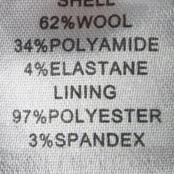 Pre Owned Diane Von Furstenberg Grey Wool Cutout Detail Slashed Arita Dress S