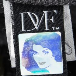 Pre Owned Diane Von Furstenberg Grey Wool Cutout Detail Slashed Arita Dress S