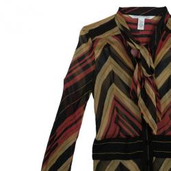 Pre Owned Diane Von Furstenberg 'Hannah' Tricolor Dress M