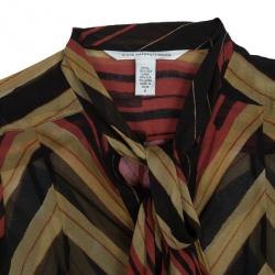 Pre Owned Diane Von Furstenberg 'Hannah' Tricolor Dress M