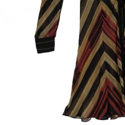 Pre Owned Diane Von Furstenberg 'Hannah' Tricolor Dress M