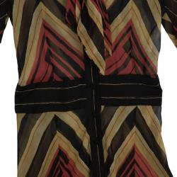 Pre Owned Diane Von Furstenberg 'Hannah' Tricolor Dress M