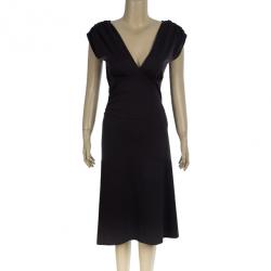 Pre Owned Diane von Furstenberg Purple Knee Length Cotton Mula Dress M